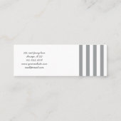 グレーストライプ、白ストライプ色、パタストライプのーン スキニー名刺 (裏面)