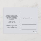 グレーストライプ |結婚さんの写真 ポストカード (裏面)