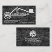 グレーストーンウォールシルバフェイクーホーム縁どメーソンリ 名刺 (正面/裏面)