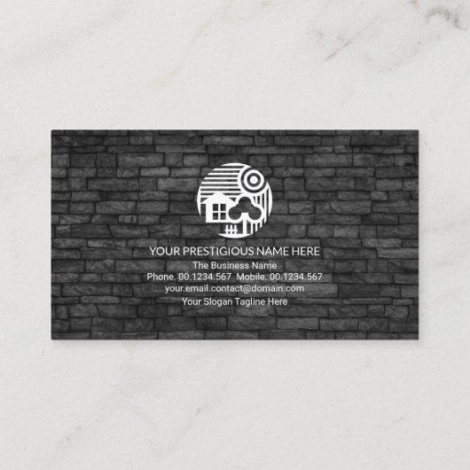 グレーストーンウォールシルバフェイクーホーム縁どメーソンリ 名刺 (裏面)