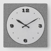 グレーストーン効果+ブラックトレンディーNos平時計 スクエア壁時計 (正面)