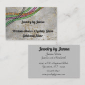 グレーストーン、グリッターとビーズジュエラー 名刺 (正面/裏面)