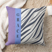 グレースネイビーグレープきらめく枕 クッション (ブランケット)