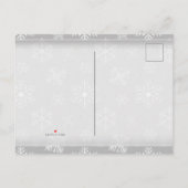 グレースノーフレーククリスマスフォトホリデー インビテーションポストカード (裏面)