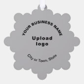 グレースノーフレークシェイプのビジネスブランド紙 オーナメントカード (裏面)