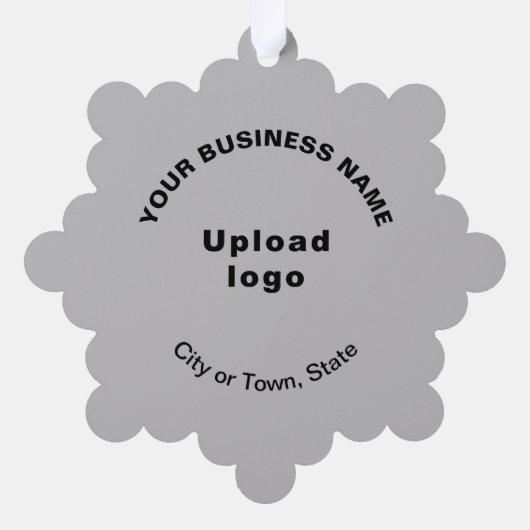 グレースノーフレークシェイプのビジネスブランド紙 オーナメントカード (裏面)