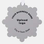 グレースノーフレークシェイプのビジネスブランド紙 オーナメントカード (正面)