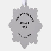 グレースノーフレークシェイプのビジネスブランド紙 オーナメントカード (左)