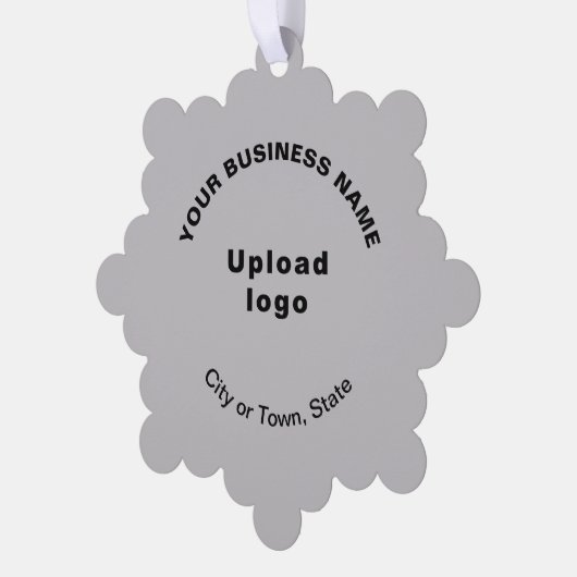 グレースノーフレークシェイプのビジネスブランド紙 オーナメントカード (左)