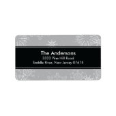 グレースノーフレークスウィンターホリデー差出人住所 ラベル (正面)