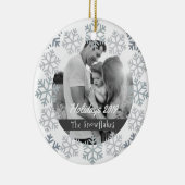 グレースノーフレークスホリデーズホワイトセラミックオーナメント セラミックオーナメント (右)