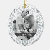 グレースノーフレークスホリデーズホワイトセラミックオーナメント セラミックオーナメント (左)