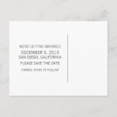 グレースパークリホリデーツリー日付ポストカードを保存 案内ポストカード (裏面)