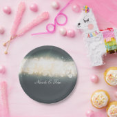 グレースパークルライトスカイブラスト結婚のプレート ペーパープレート (パーティー)