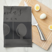 グレースパーソナライズされたプーンフォークスキマーシェフキッチン キッチンタオル (四つ折り)