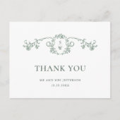 グレースビクトリアンゲ華美ージグリーンありがとう ポストカード (正面)