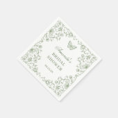 グレースビクトリアンゲ華美ージグリーンブライダルシャワー スタンダードカクテルナプキン (角)