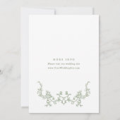 グレースビクトリアンゲ華美ージグリーンリハーサルディナー 招待状 (裏面)