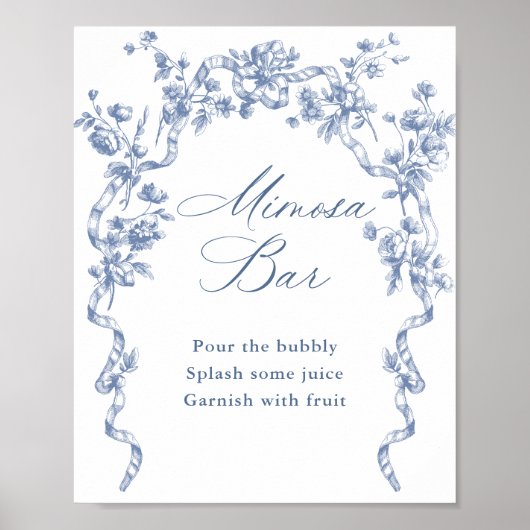 グレースビクトリアンダスティブルーミモザバーサイン ポスター (正面)