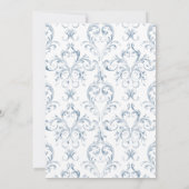 グレースビクトリアンダスティ華美ブルーブライダルシャワー 招待状 (裏面)