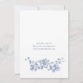 グレースビクトリアンダスティ華美ブルーブライダルシャワー 招待状 (裏面)