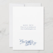 グレースビクトリアンダスティ華美ブルーブライダルシャワー 招待状 (裏面)