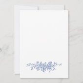 グレースビクトリアンダスティ華美ブルーブライダルランチョン 招待状 (裏面)