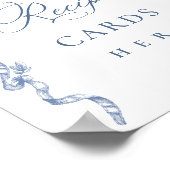 グレースビクトリアンダスティ華美ブルーレシピカード ポスター (角)