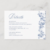 グレースビクトリアンダスティ華美ブルー結婚の詳細 エンクロージャーカード (正面)