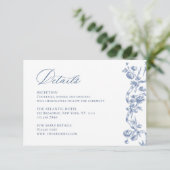 グレースビクトリアンダスティ華美ブルー結婚の詳細 エンクロージャーカード (スタンド正面)