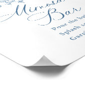 グレースビクトリアンフローラブルーミモザバーサイン ポスター (角)