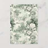 グレースビクトリアン華美フローラセージ結婚の詳細 エンクロージャーカード (裏面)