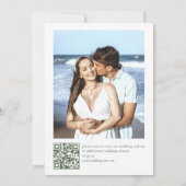 グレースビクトリアン華美フローラセージ結婚グリーン セーブザデート (裏面)