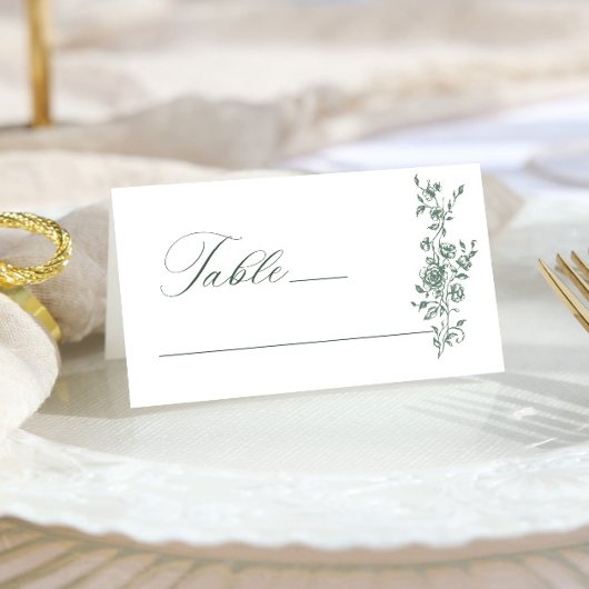 グレースビクトリアン華美フローラセージ結婚グリーン プレイスカード