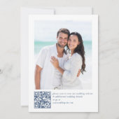 グレースビクトリアン華美フローラダスティブルー結婚ズ セーブザデート (裏面)