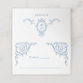 グレースビクトリアン華美フローラダスティブルー結婚ズ プレイスカード (外部開封)