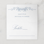 グレースビクトリアン華美フローラダスティブルー結婚ズ プレイスカード (外部開封)