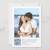 グレースビクトリアン華美フローラダスティブルー結婚ズ 招待状 (裏面)