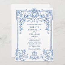 グレースビクトリアン華美フローラダスティブルー結婚ズ