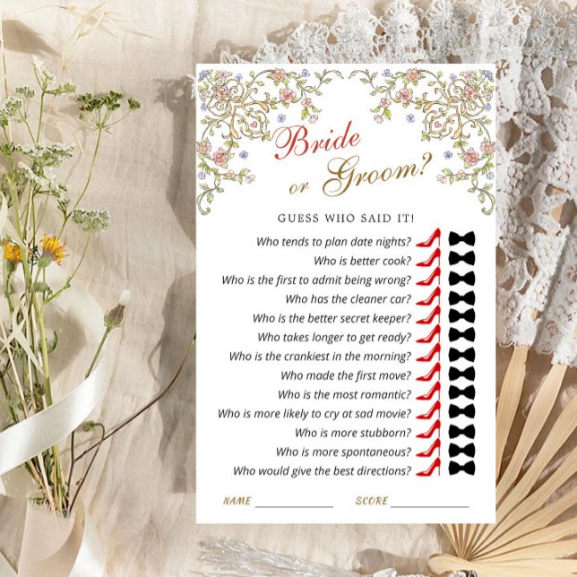 グレースビクトリアン華美フローラブライダルシャワーゲーム (クリエイターアップロード済み)