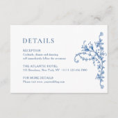 グレースビクトリアン華美フローラブルー結婚の詳細 エンクロージャーカード (正面)