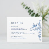 グレースビクトリアン華美フローラブルー結婚の詳細 エンクロージャーカード (スタンド正面)