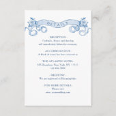 グレースビクトリアン華美フローラブルー結婚の詳細 エンクロージャーカード (正面)