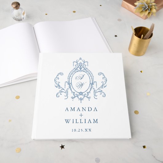 グレースビクトリアン華美フローラ結婚のフォトアルバム ゲストブック (正面見開き)