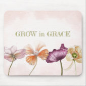 グレースピンクウォーターで成長フローラ マウスパッド (正面)