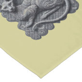 グレースフィンクスペイズリーとブラックダイヤモンド ロングテーブルランナー (コーナー)