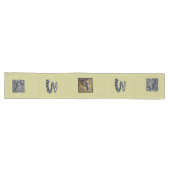 グレースフィンクスペイズリーとブラックダイヤモンド ロングテーブルランナー (横)