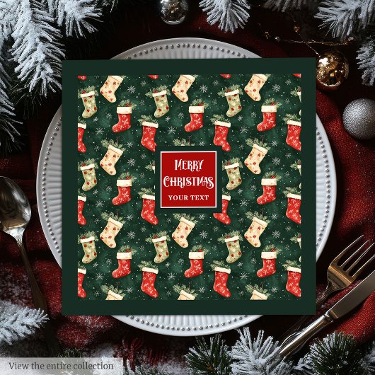 グレースフルウォーターパーソナライズされたカラーホリデーナプキンス