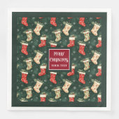 グレースフルウォーターパーソナライズされたカラーホリデーナプキンス (正面)