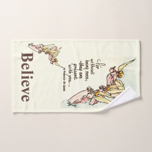 グレースフルエンジェルズブリング心地よいことわざ水彩  ハンドタオル (ハンドタオル)